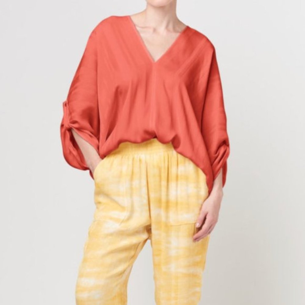 Anthropologie Tina + Jo Stripe Satin Tab Sleeve K… - image 1